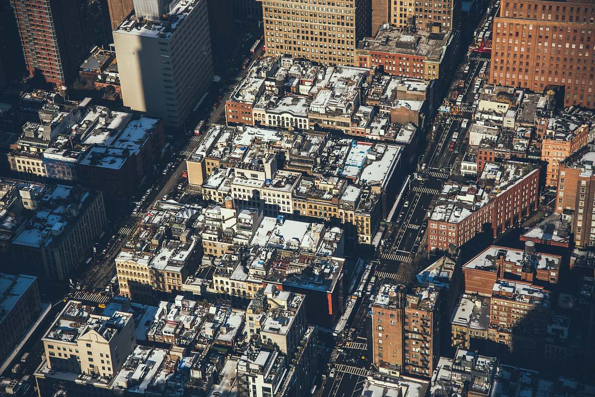landscape aerial photography of buildings nature